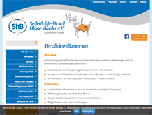 Tablet Screenshot of blasenkrebs-shb.de